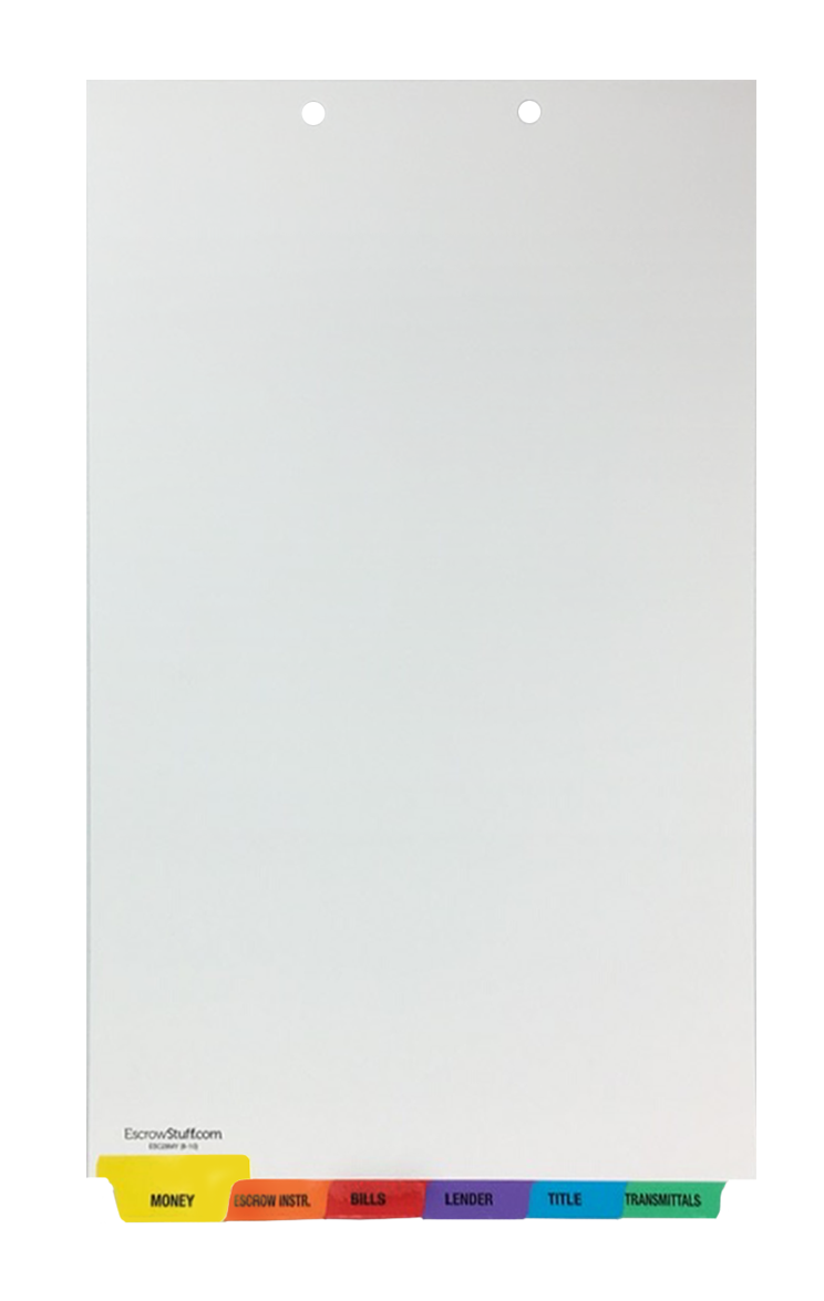 Escrow Bottom Tabs / Mylar